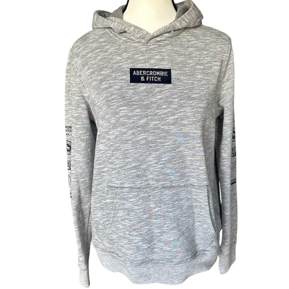 abercrombie kids Other - Abercrombie‎ Heather Grey Graphic Logo Hoodie | Kids Size 15/16 (fits Adult XS)